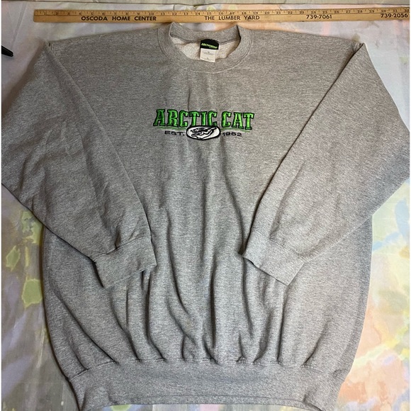 arctic cat Other - Vintage Arctic Cat Snowmobile Crewneck Sweatshirt Embroidered XL Gray